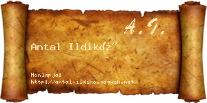 Antal Ildikó névjegykártya
