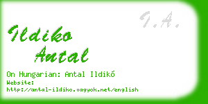 ildiko antal business card