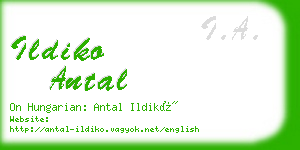 ildiko antal business card